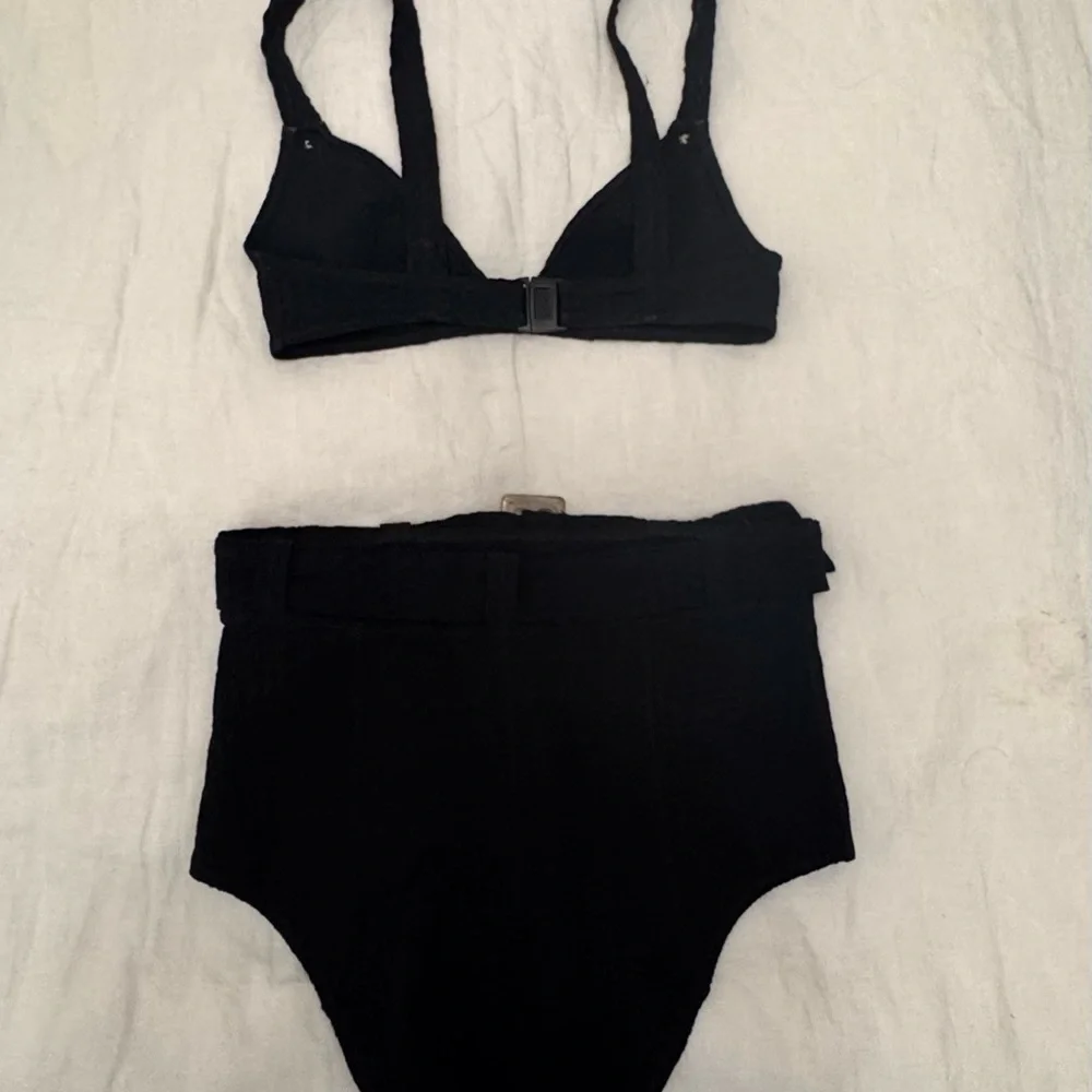 Lisa Marie Fernandez Black High-Waisted Bikini Set - Size 1 (US 2-4) - Picture 3 of 10